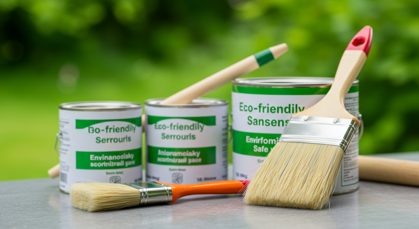 Eco-Friendly Paint Cans and Brushes