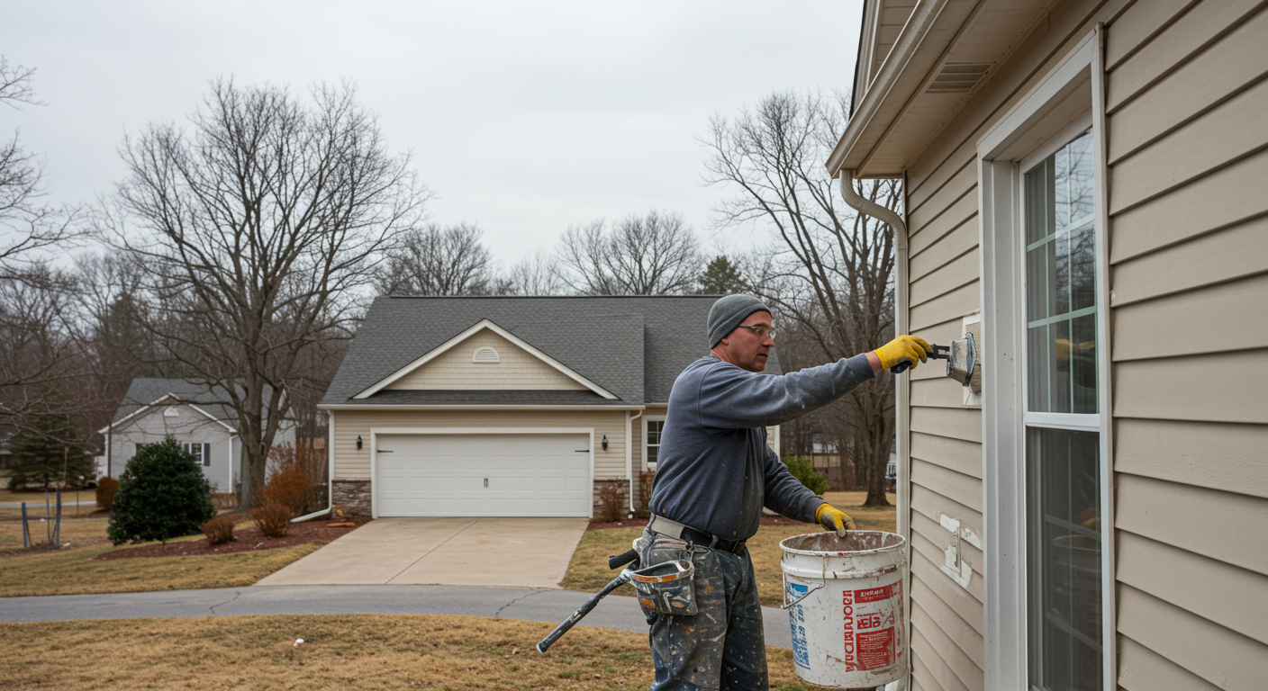 Professional Painter at Work in Huntersville