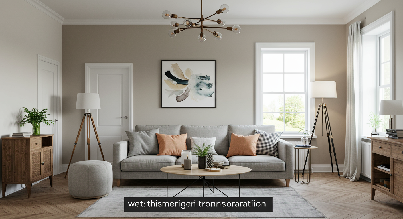 A beautifully decorated room with freshly painted walls, stylish furniture, and decorative elements. The image captures the essence of a well-designed space, inviting viewers to imagine their own home transformation.